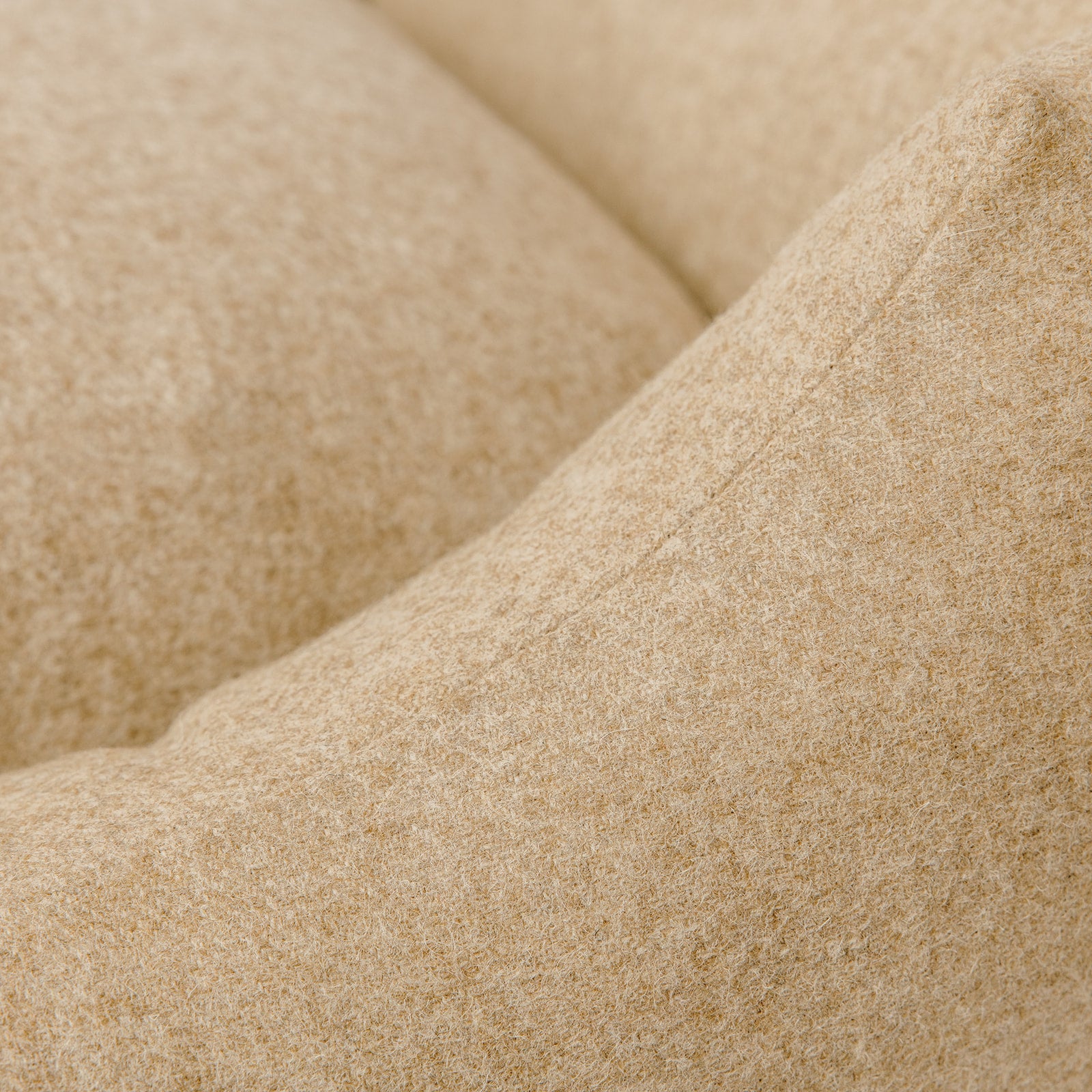 Wool dog bed close up view of the fabric, handmade in England by wild nest Cotswolds